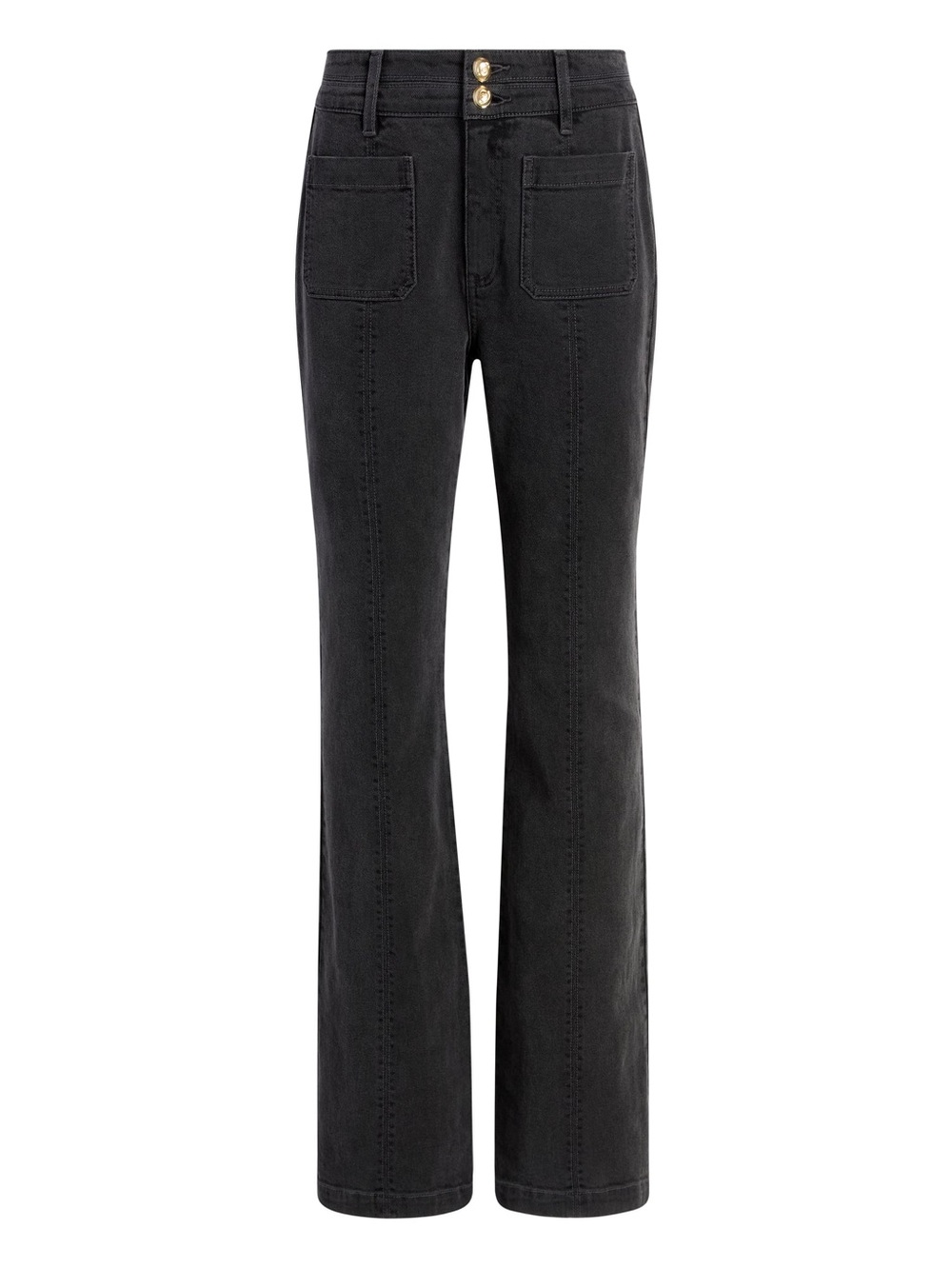 NWT Cinq a Sept Dahlia Long Dorothea Flare Jeans Black Grey size 4